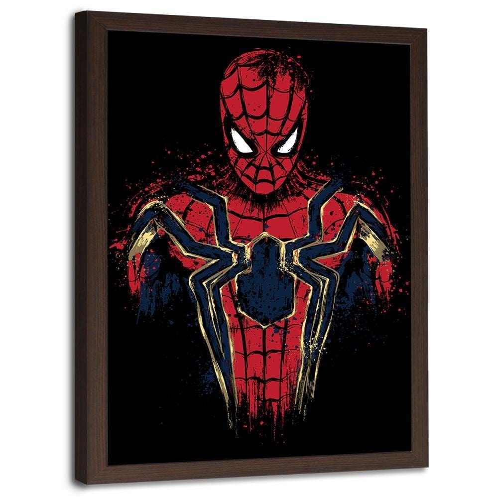 Glezna brūnā rāmī - Infinity Spider Red Home Trends DECO