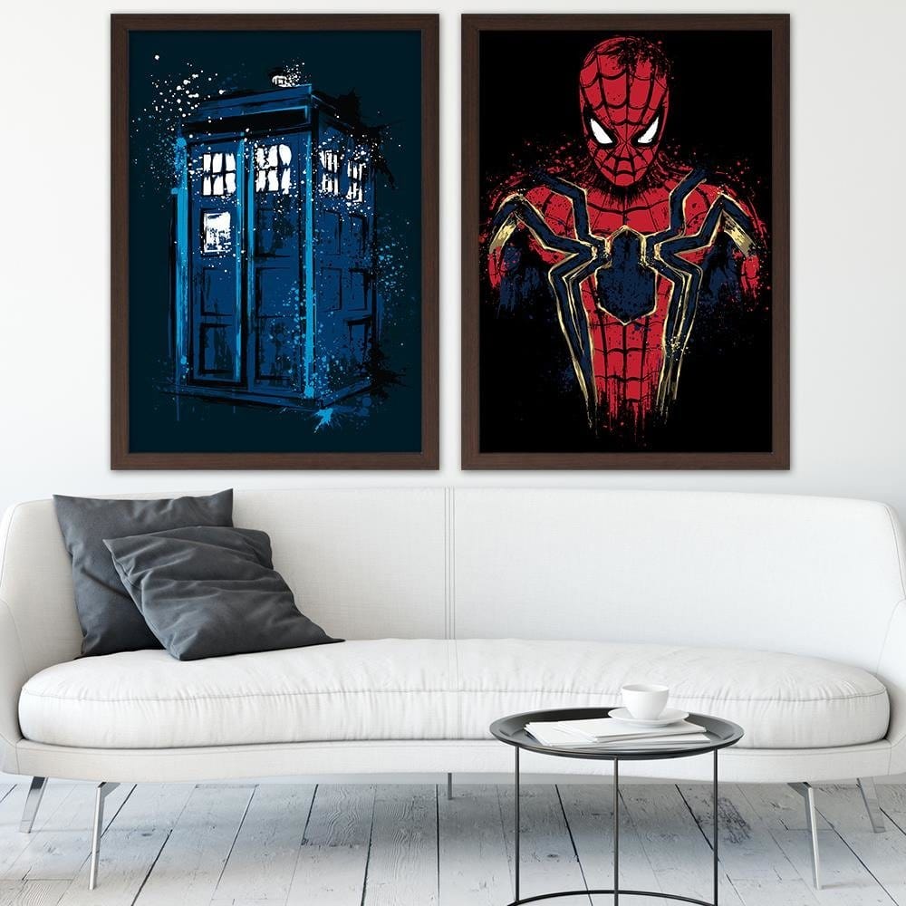 Glezna brūnā rāmī - Infinity Spider Red Home Trends DECO