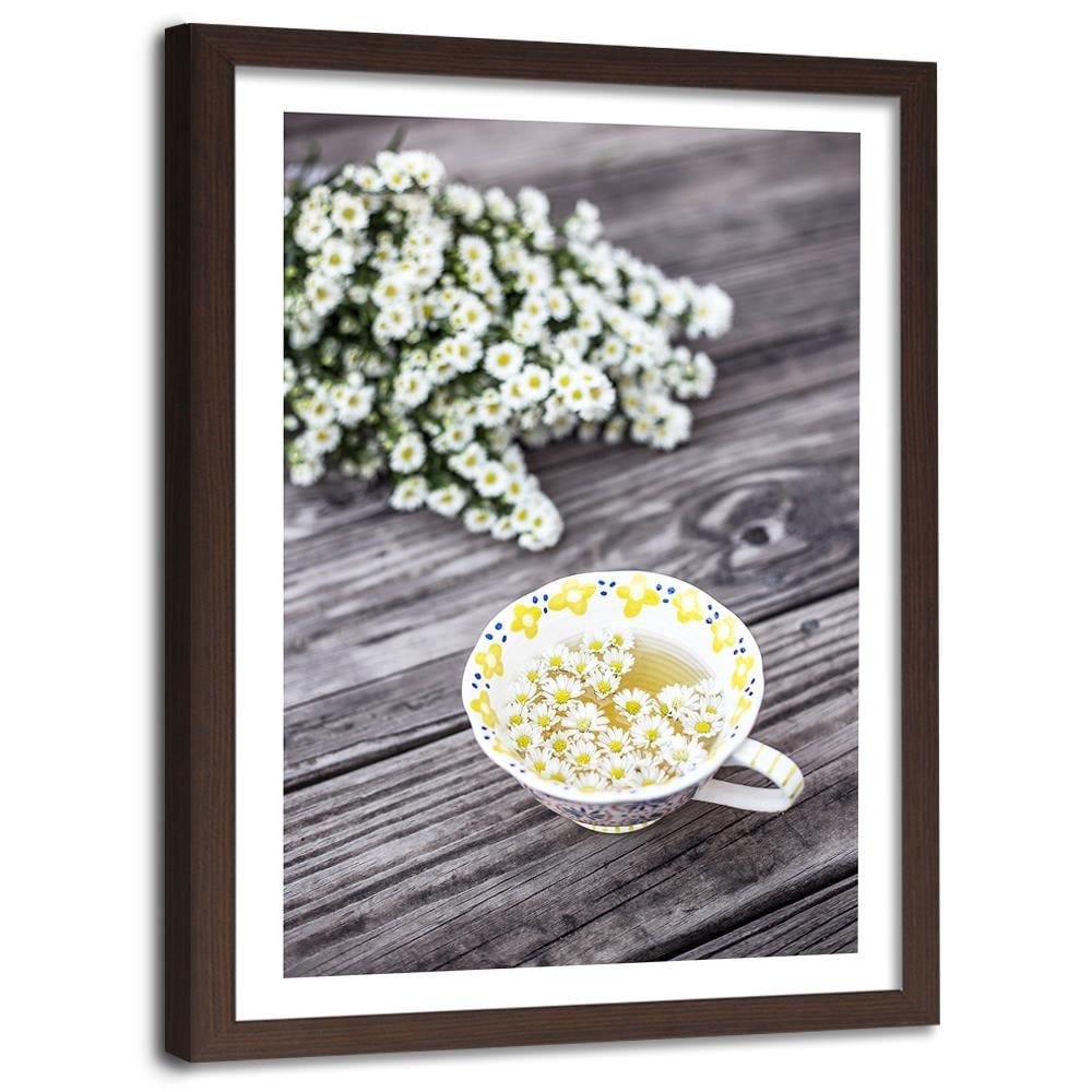 Glezna brūnā rāmī - Infusion Of Chamomile Home Trends DECO