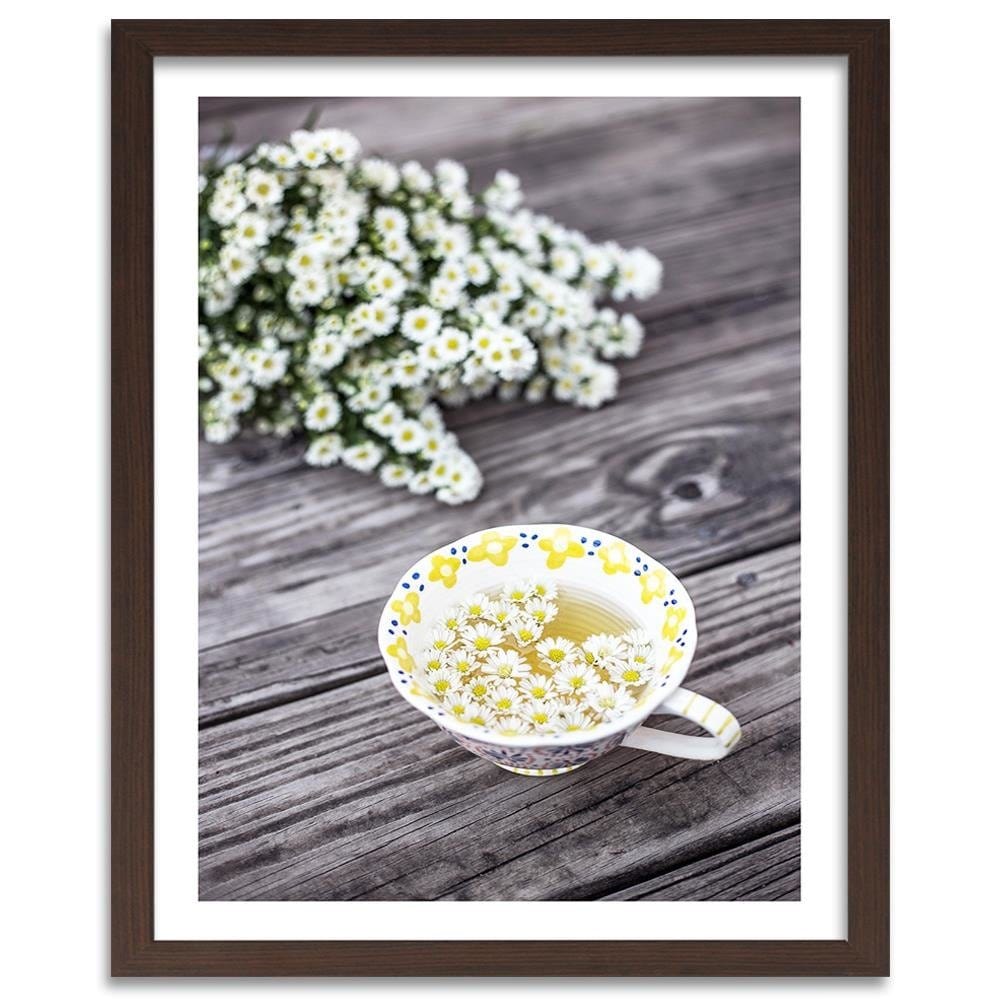 Glezna brūnā rāmī - Infusion Of Chamomile Home Trends DECO