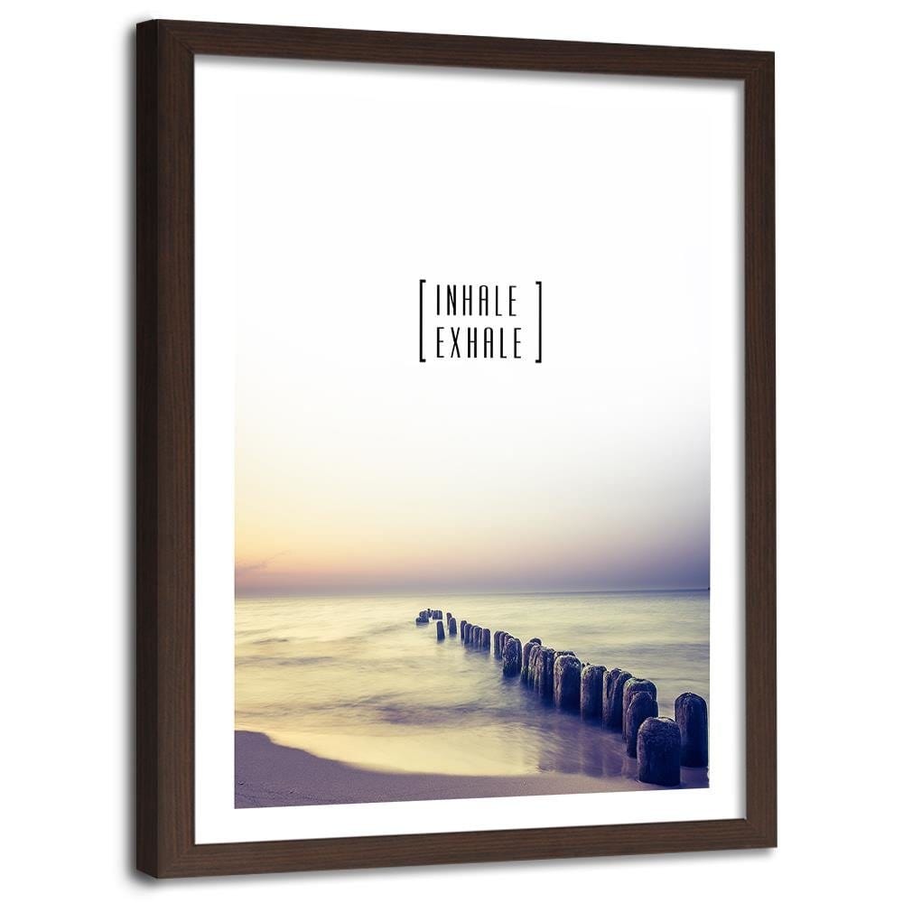 Glezna brūnā rāmī - Inhale - Exhale Home Trends DECO