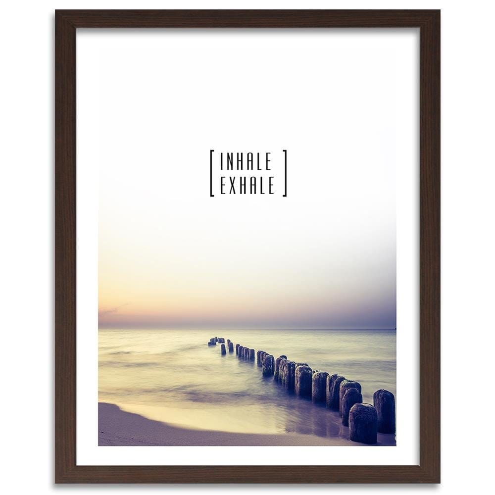 Glezna brūnā rāmī - Inhale - Exhale Home Trends DECO