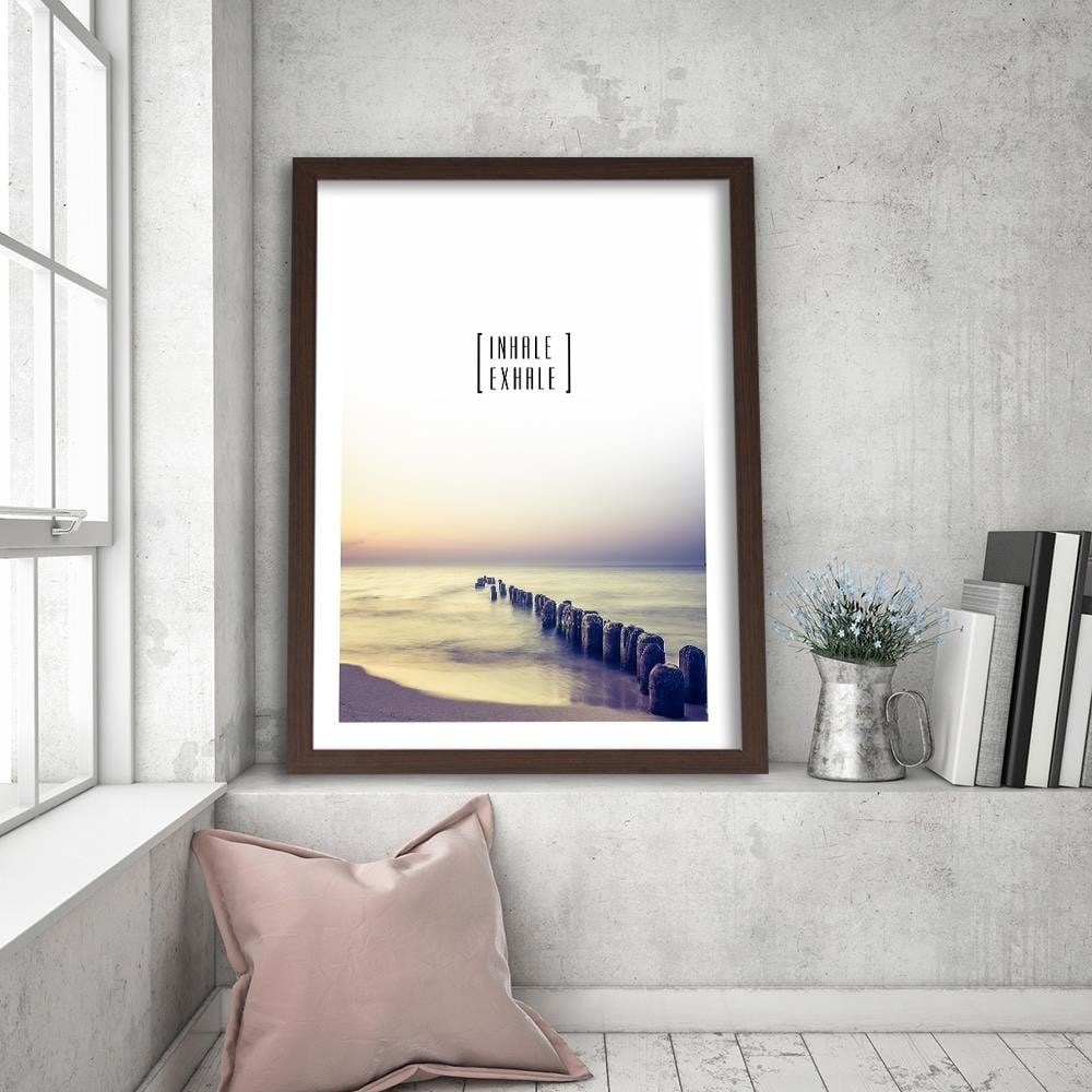 Glezna brūnā rāmī - Inhale - Exhale Home Trends DECO