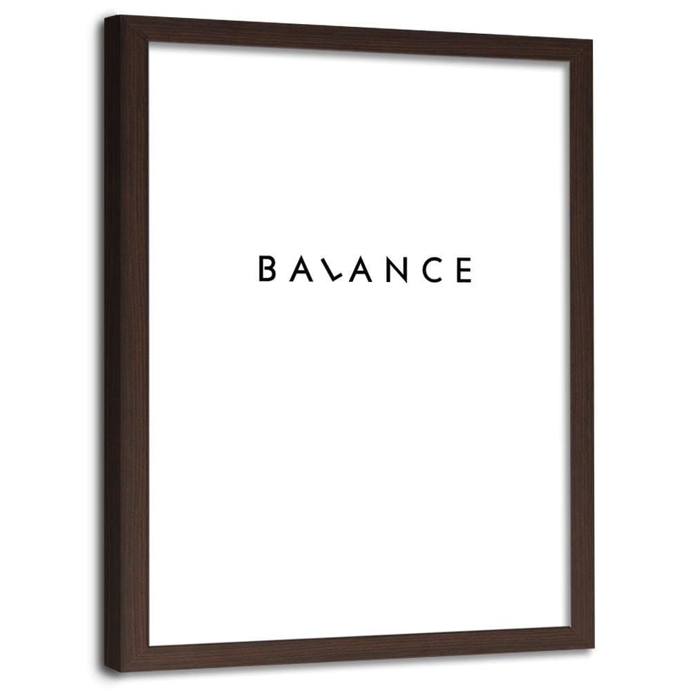 Glezna brūnā rāmī - Inscription Balance Home Trends DECO