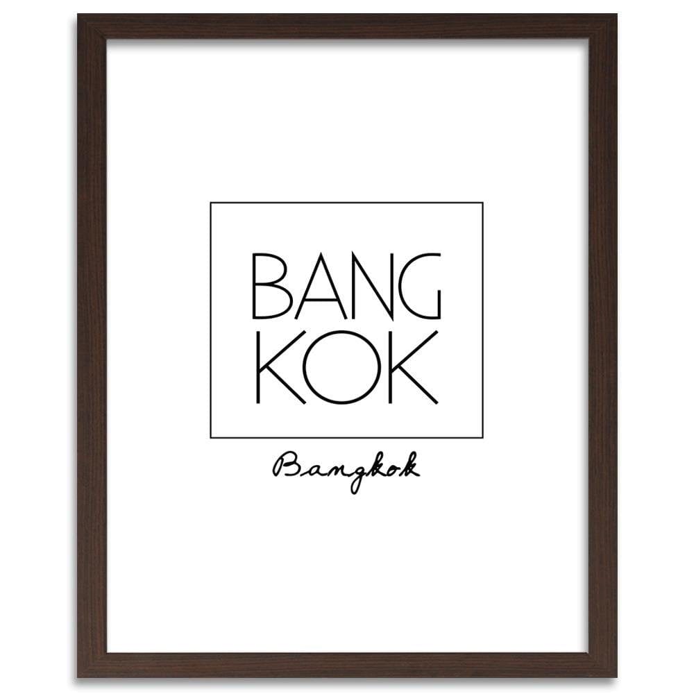 Glezna brūnā rāmī - Inscription Bangkok Home Trends DECO
