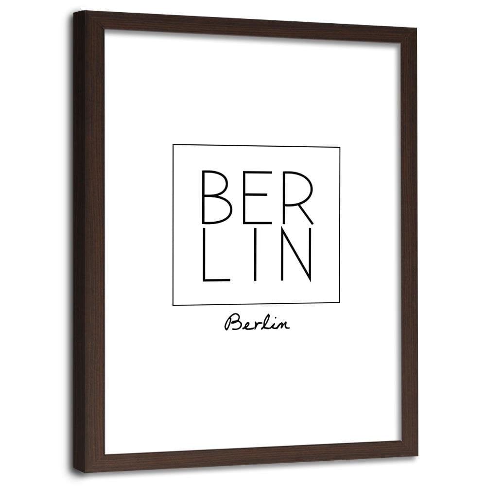 Glezna brūnā rāmī - Inscription Berlin Home Trends DECO