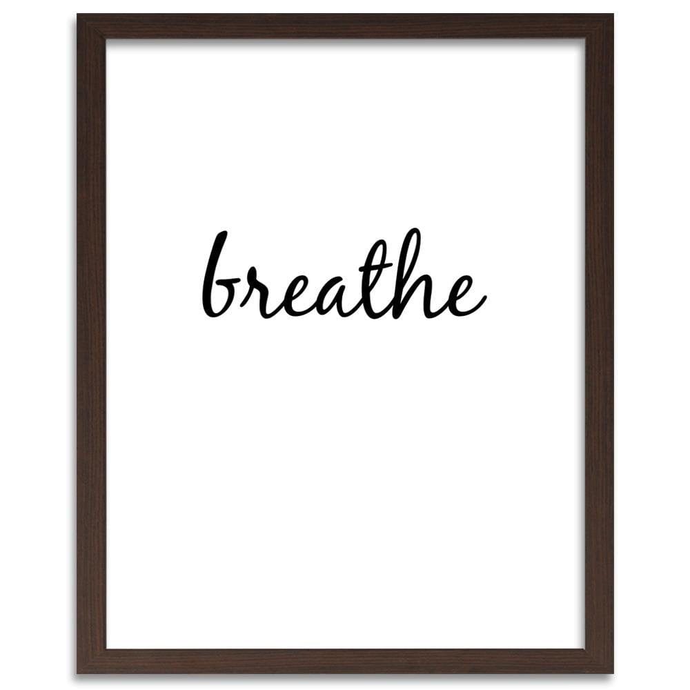Glezna brūnā rāmī - Inscription Breathe Home Trends DECO