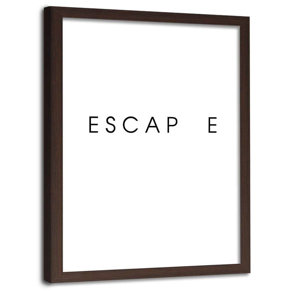 Glezna brūnā rāmī - Inscription Escape Home Trends DECO