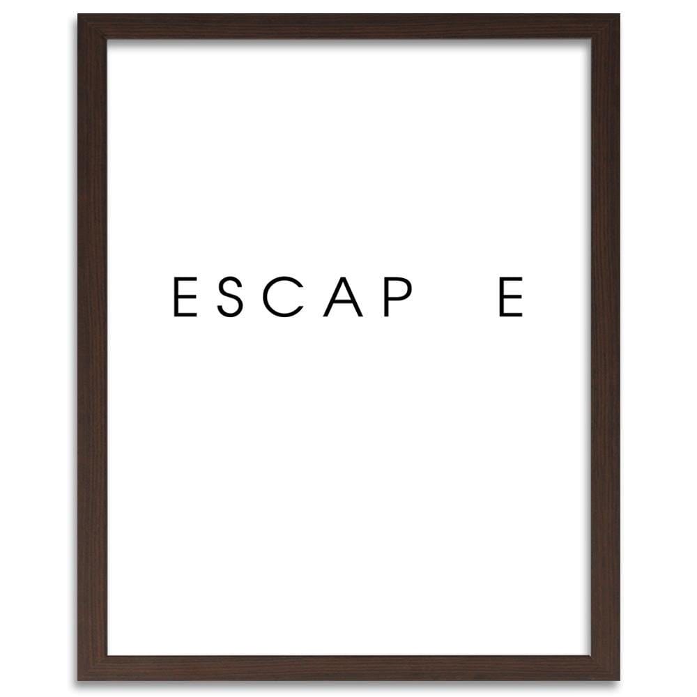 Glezna brūnā rāmī - Inscription Escape Home Trends DECO