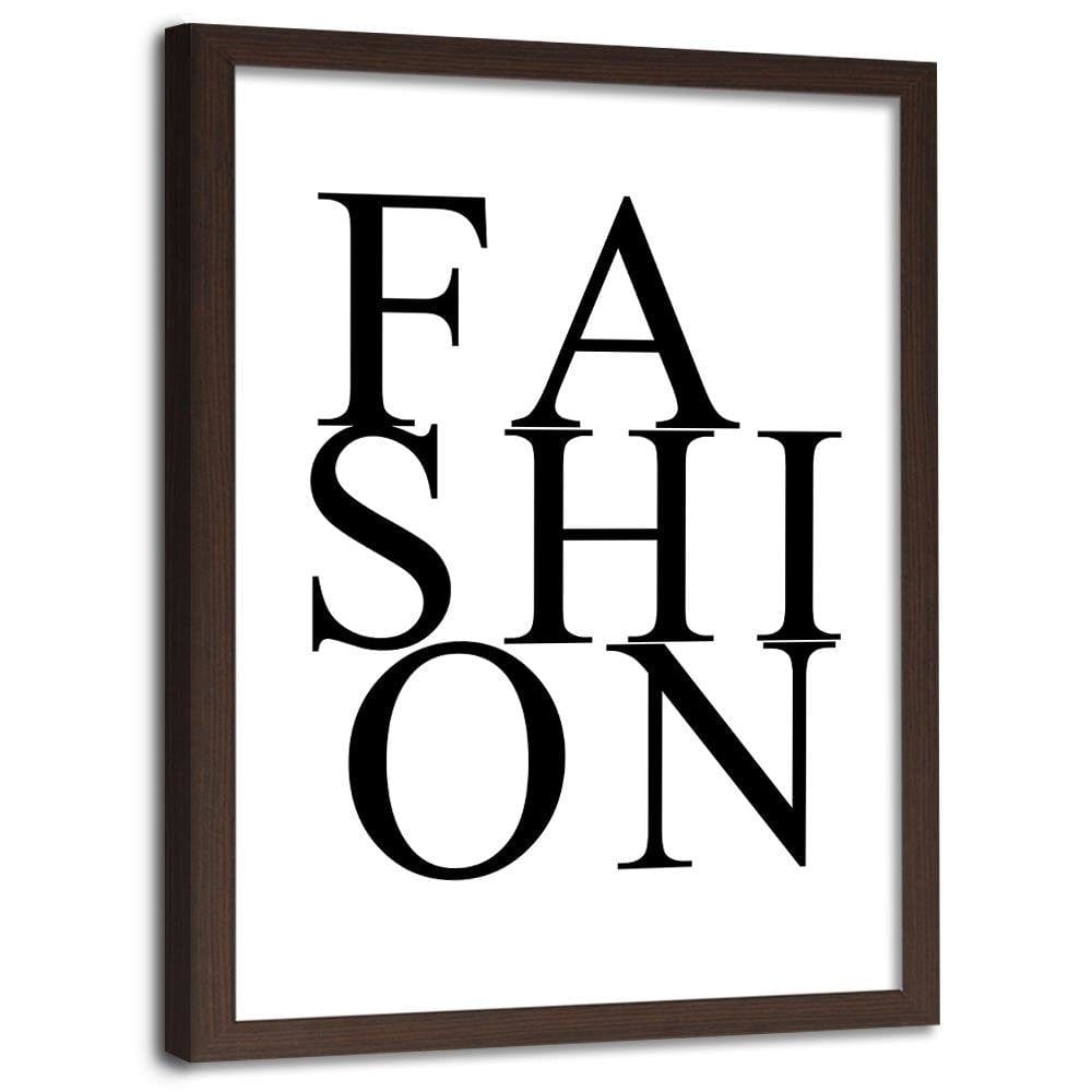 Glezna brūnā rāmī - Inscription Fashion Home Trends DECO