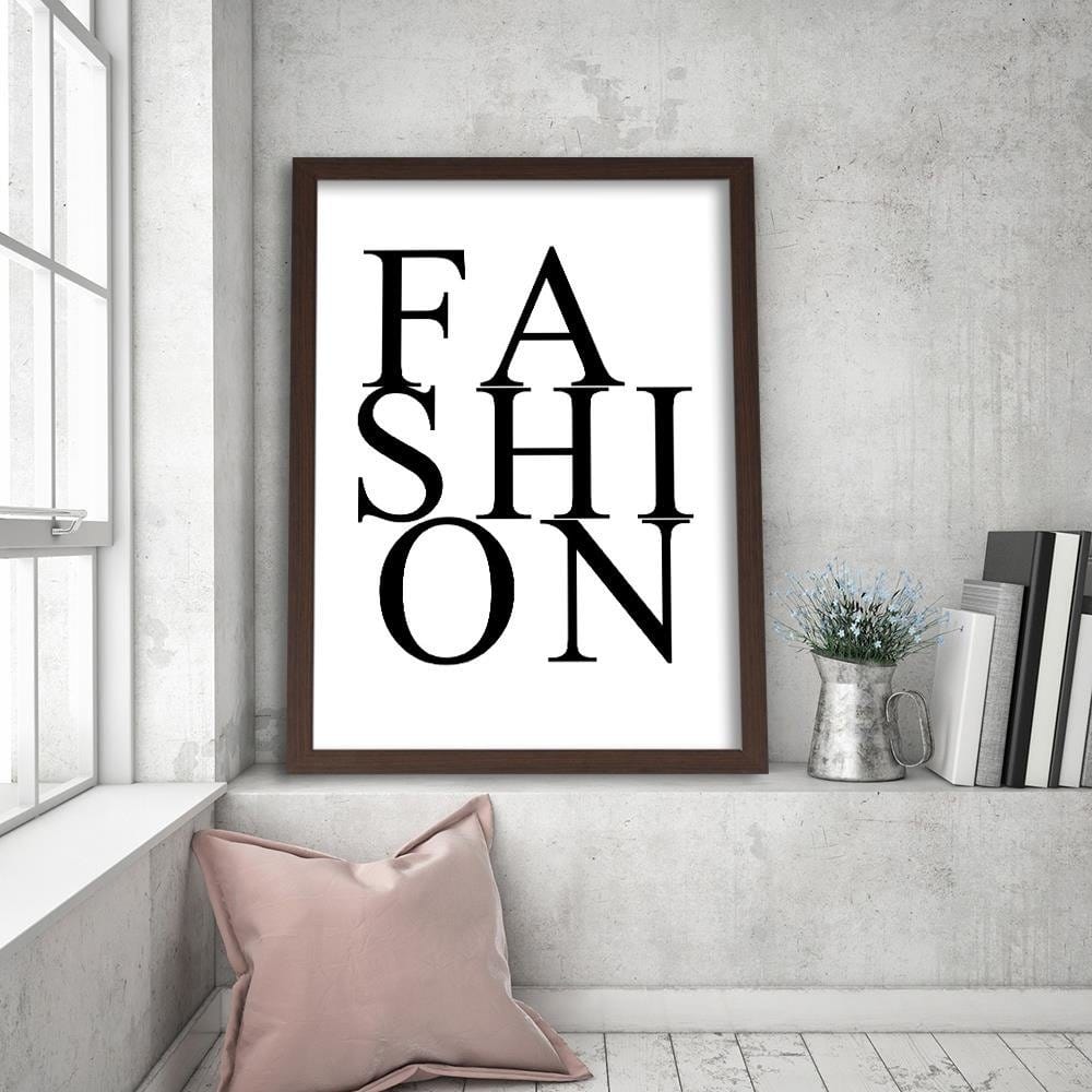 Glezna brūnā rāmī - Inscription Fashion Home Trends DECO