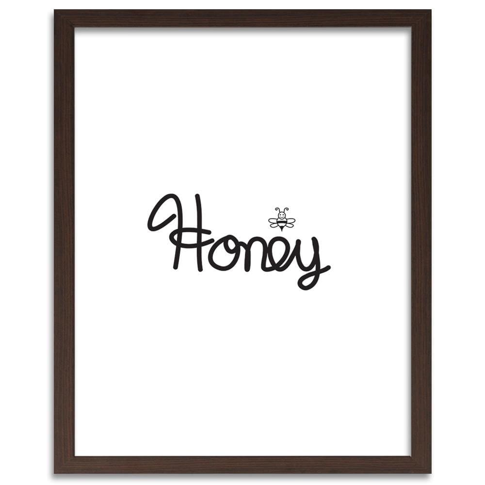 Glezna brūnā rāmī - Inscription Honey Home Trends DECO