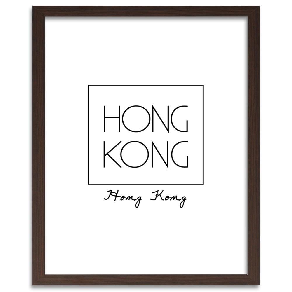 Glezna brūnā rāmī - Inscription In Hong Kong Home Trends DECO