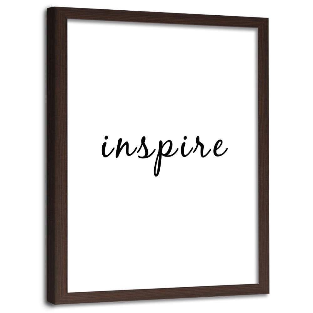 Glezna brūnā rāmī - Inscription Inspire Home Trends DECO