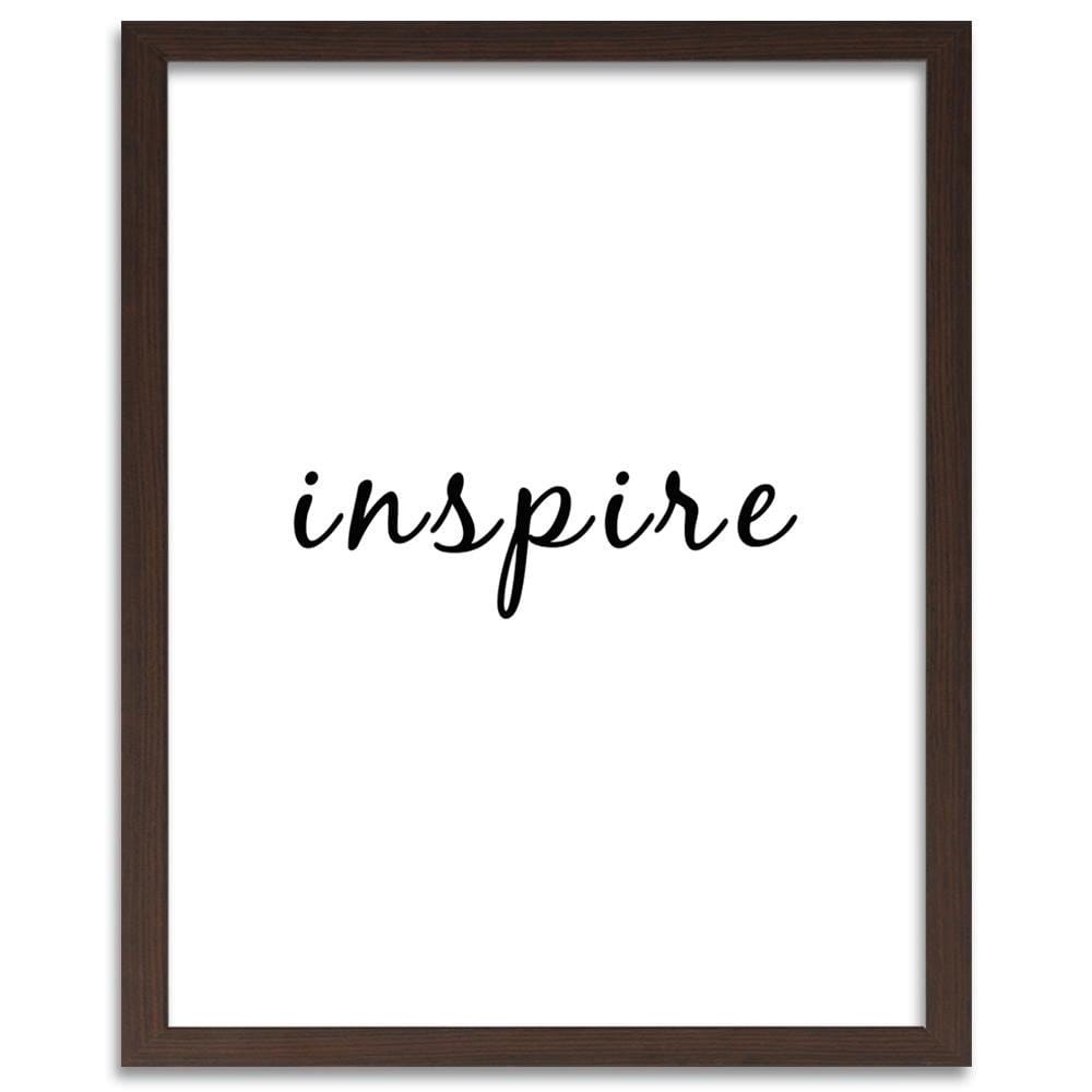 Glezna brūnā rāmī - Inscription Inspire Home Trends DECO