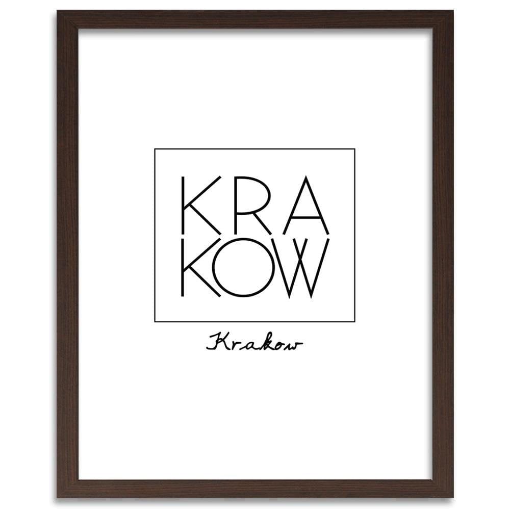 Glezna brūnā rāmī - Inscription Krakow Home Trends DECO
