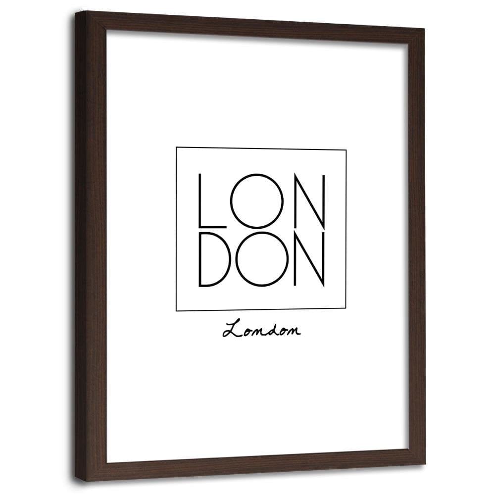 Glezna brūnā rāmī - Inscription London Home Trends DECO