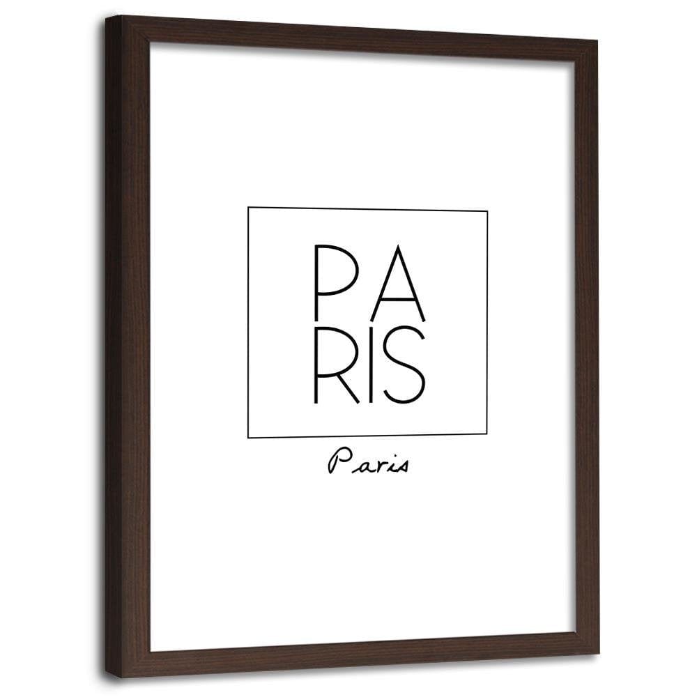 Glezna brūnā rāmī - Inscription Paris Home Trends DECO