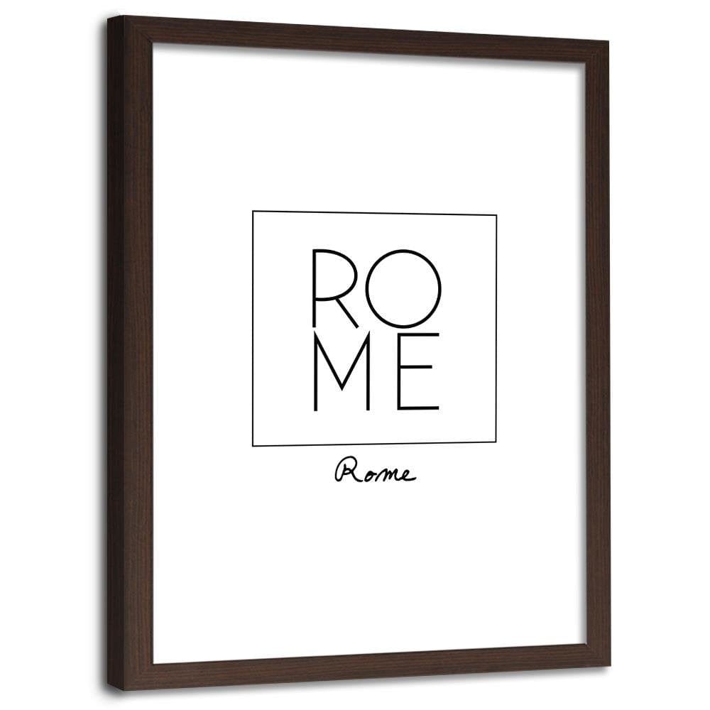 Glezna brūnā rāmī - Inscription Rome Home Trends DECO