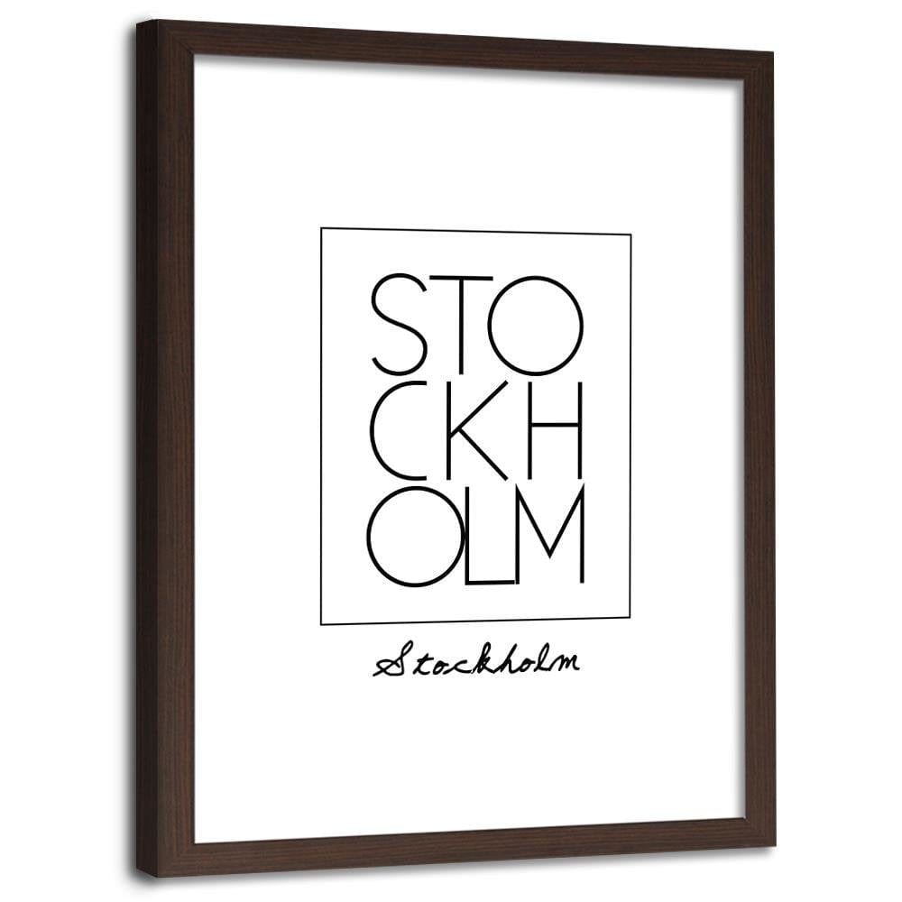 Glezna brūnā rāmī - Inscription Stockholm Home Trends DECO