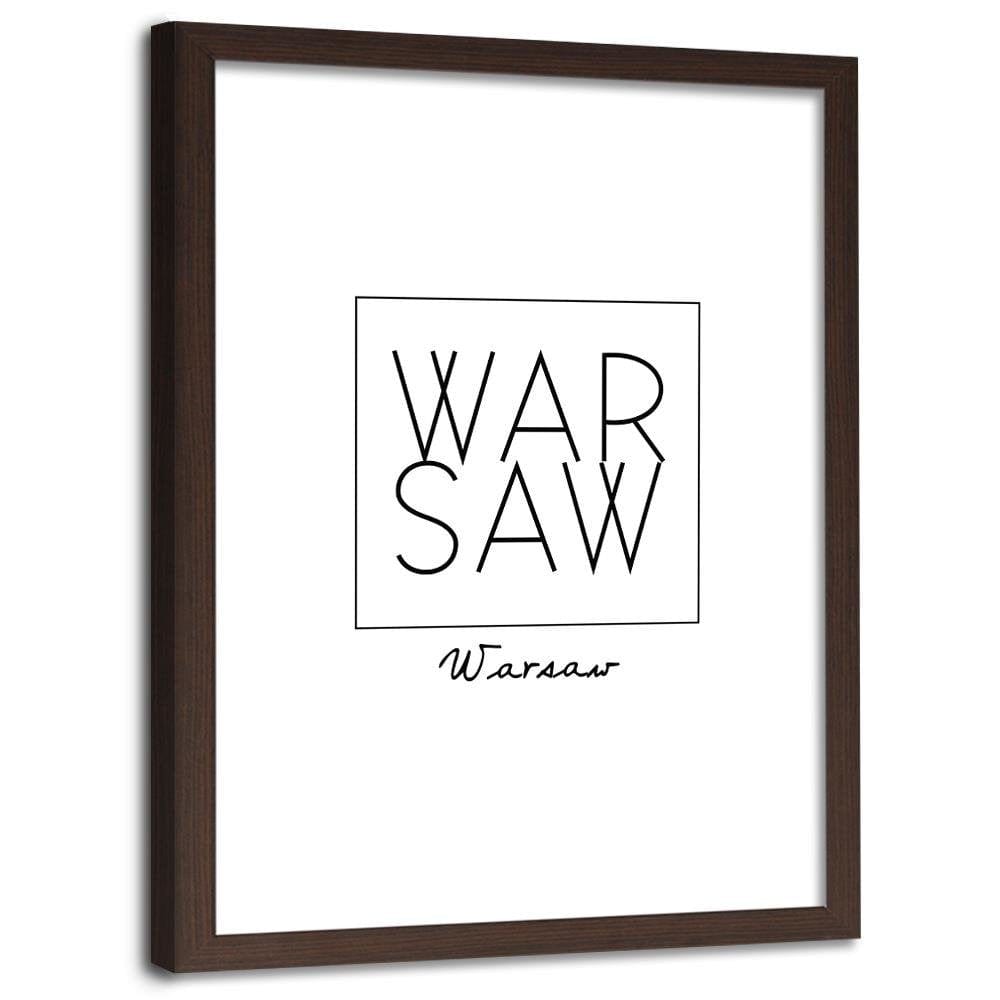 Glezna brūnā rāmī - Inscription Warsaw Home Trends DECO