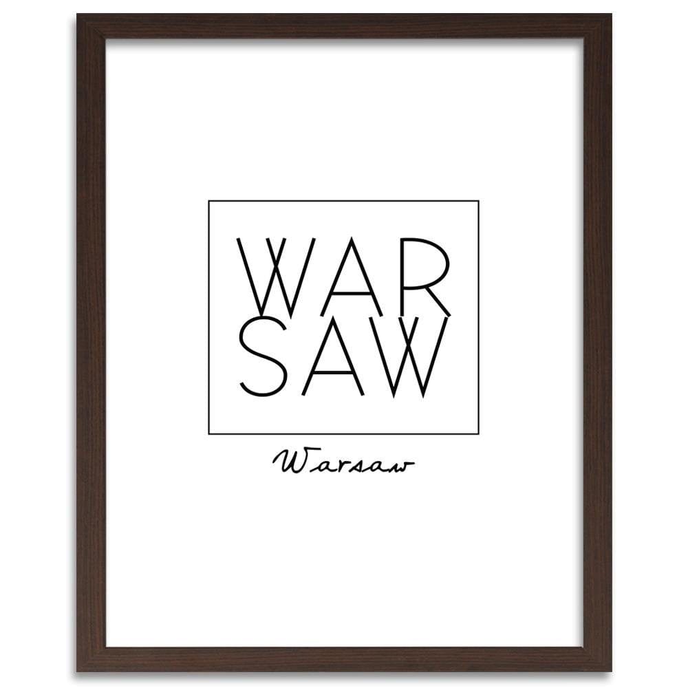 Glezna brūnā rāmī - Inscription Warsaw Home Trends DECO