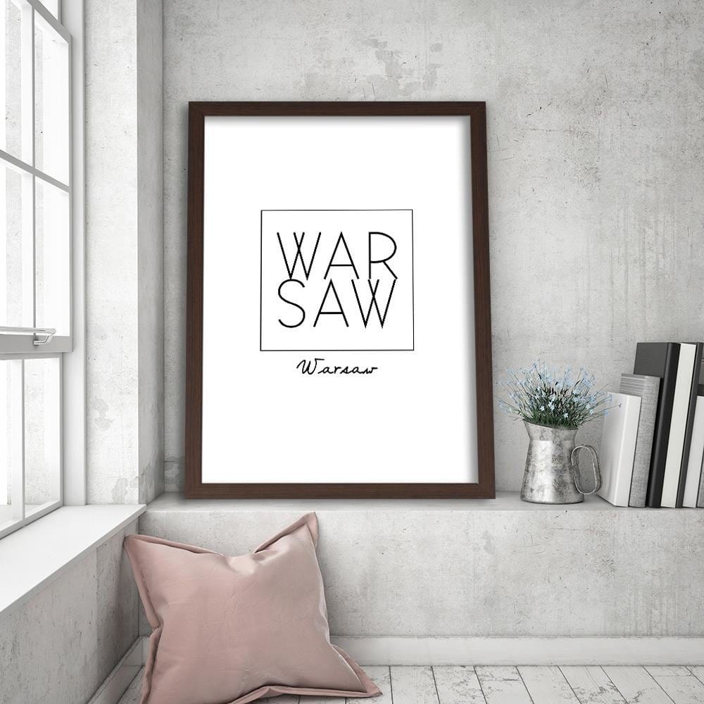 Glezna brūnā rāmī - Inscription Warsaw Home Trends DECO