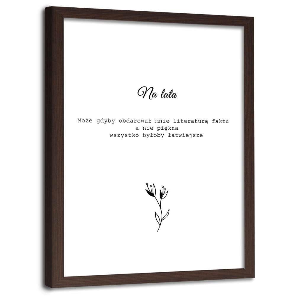 Glezna brūnā rāmī - Inscriptions 1 Home Trends DECO