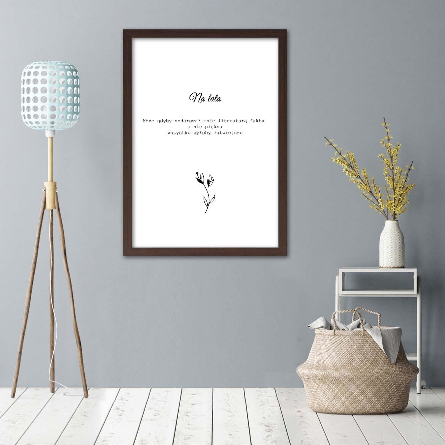 Glezna brūnā rāmī - Inscriptions 1 Home Trends DECO