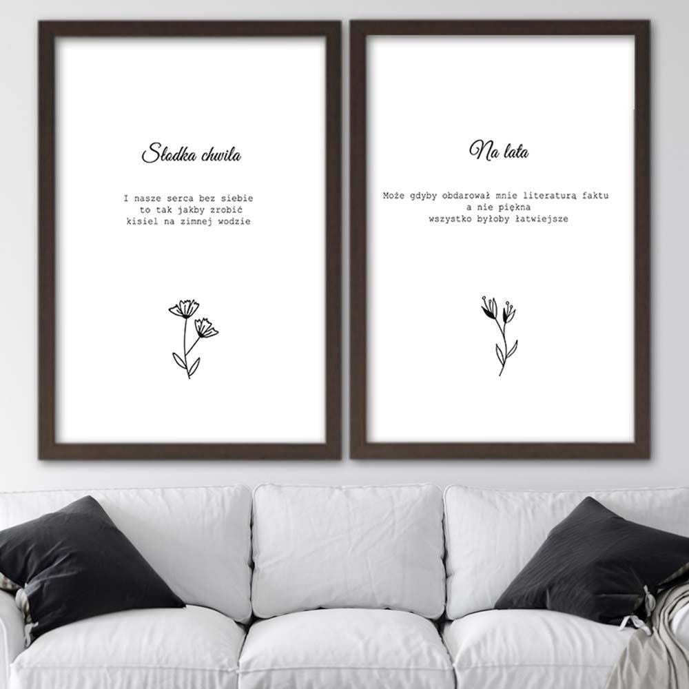 Glezna brūnā rāmī - Inscriptions 1 Home Trends DECO