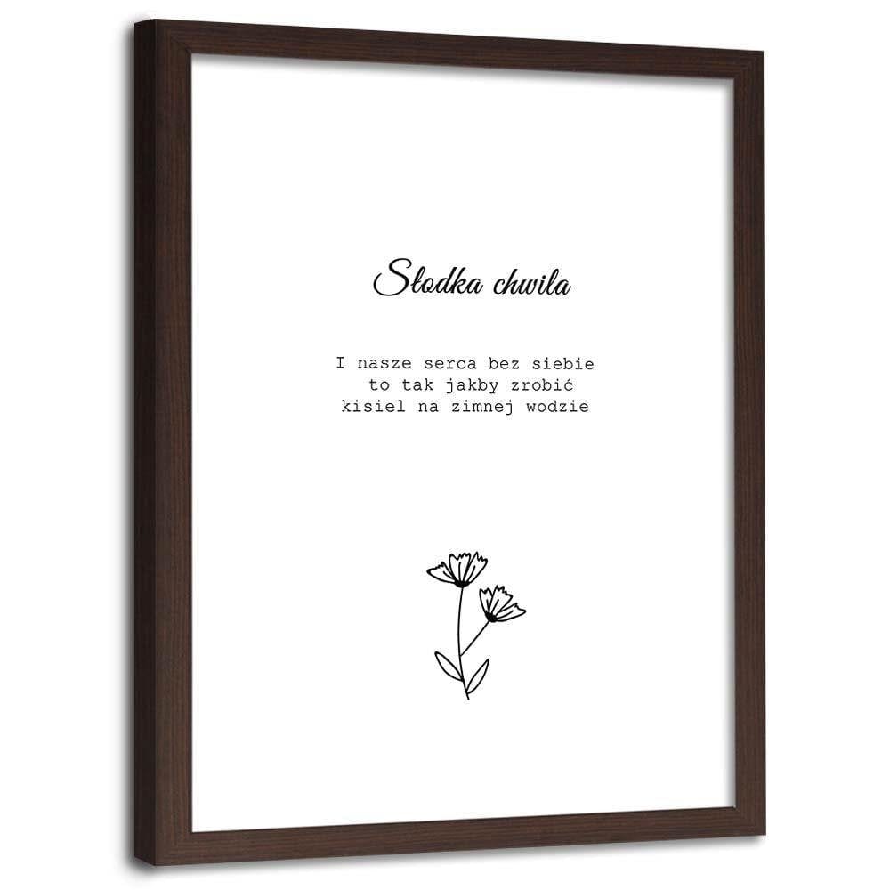 Glezna brūnā rāmī - Inscriptions 2 Home Trends DECO
