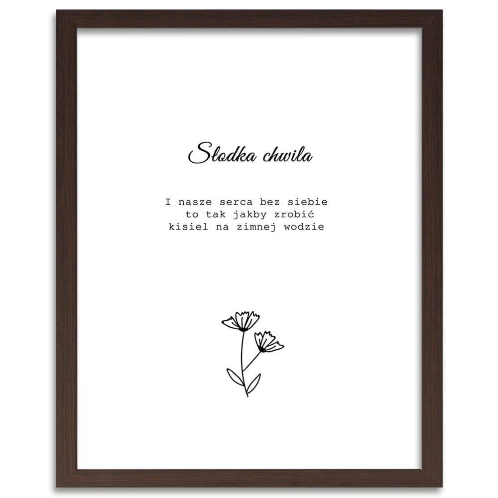 Glezna brūnā rāmī - Inscriptions 2 Home Trends DECO