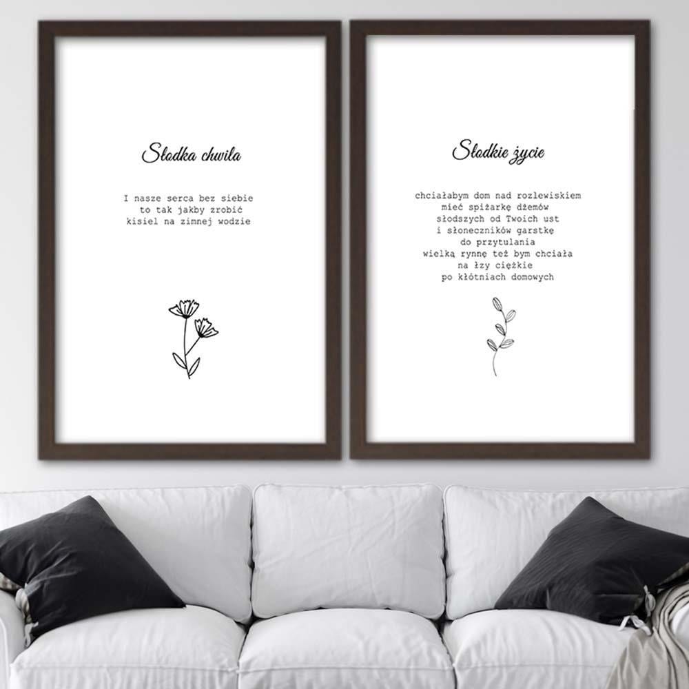 Glezna brūnā rāmī - Inscriptions 3 Home Trends DECO