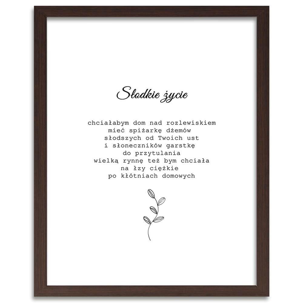 Glezna brūnā rāmī - Inscriptions 3 Home Trends DECO