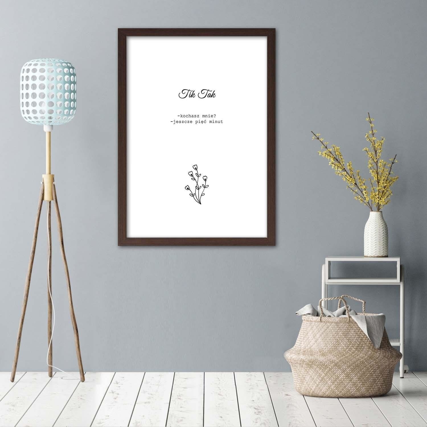 Glezna brūnā rāmī - Inscriptions 4 Home Trends DECO