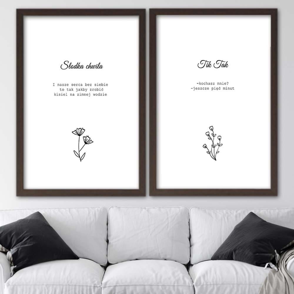 Glezna brūnā rāmī - Inscriptions 4 Home Trends DECO