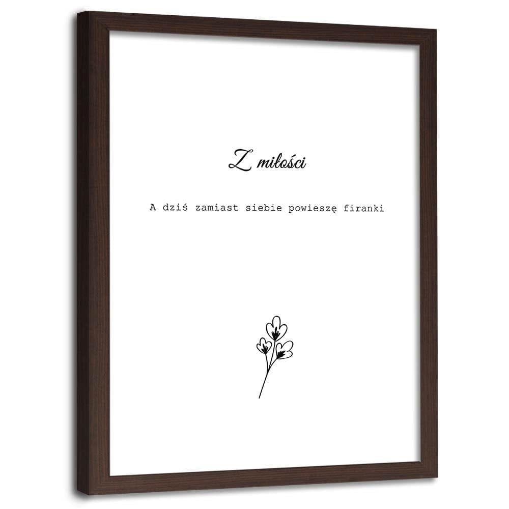 Glezna brūnā rāmī - Inscriptions 7 Home Trends DECO