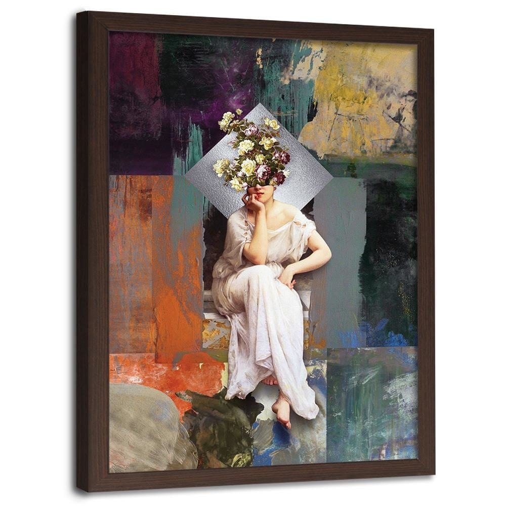 Glezna brūnā rāmī - Inspirational Artwork Home Trends DECO