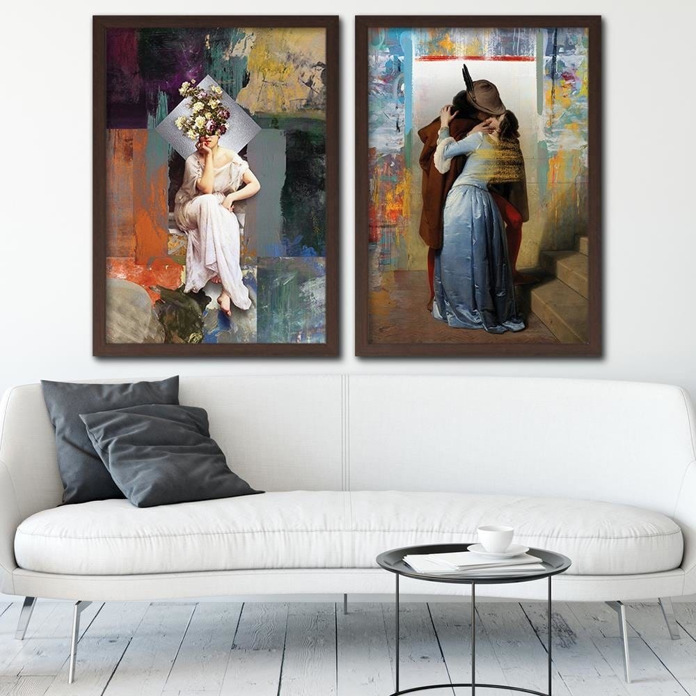 Glezna brūnā rāmī - Inspirational Artwork Home Trends DECO