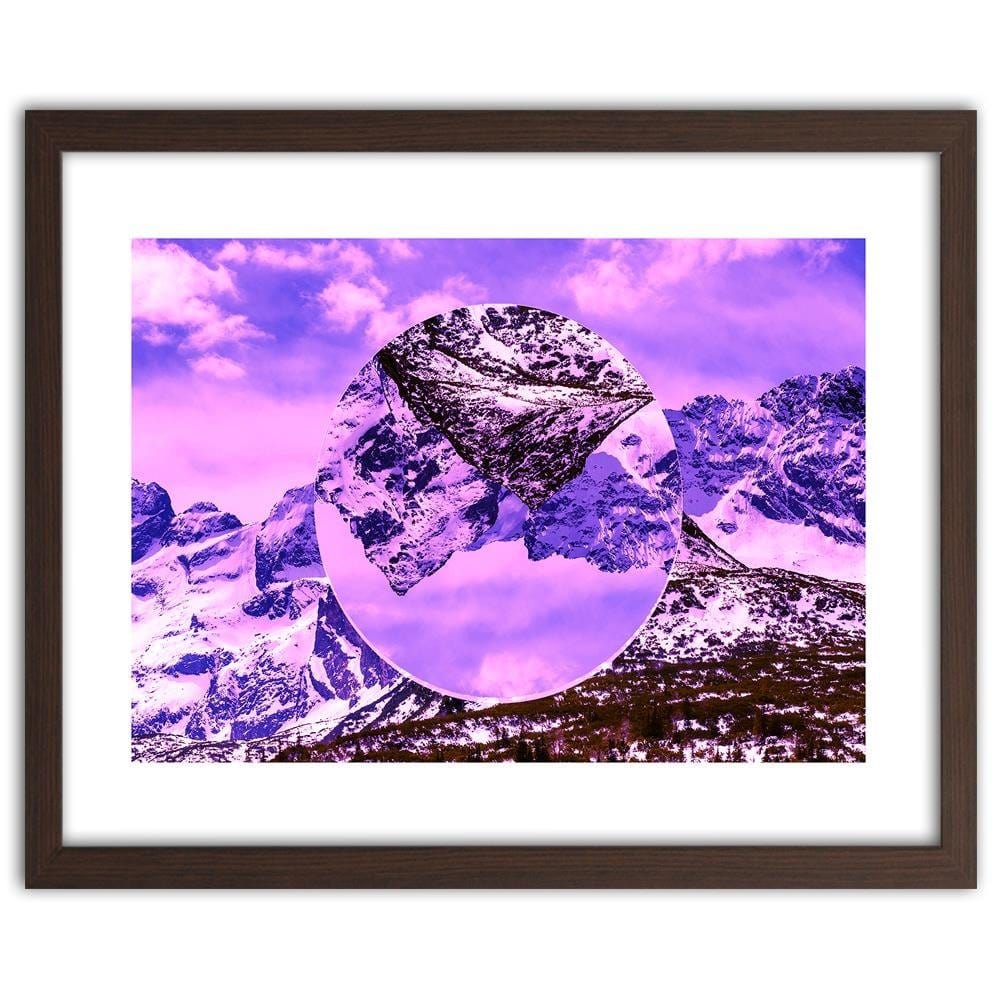 Glezna brūnā rāmī - Inverted Mountain Landscape 2 Home Trends DECO