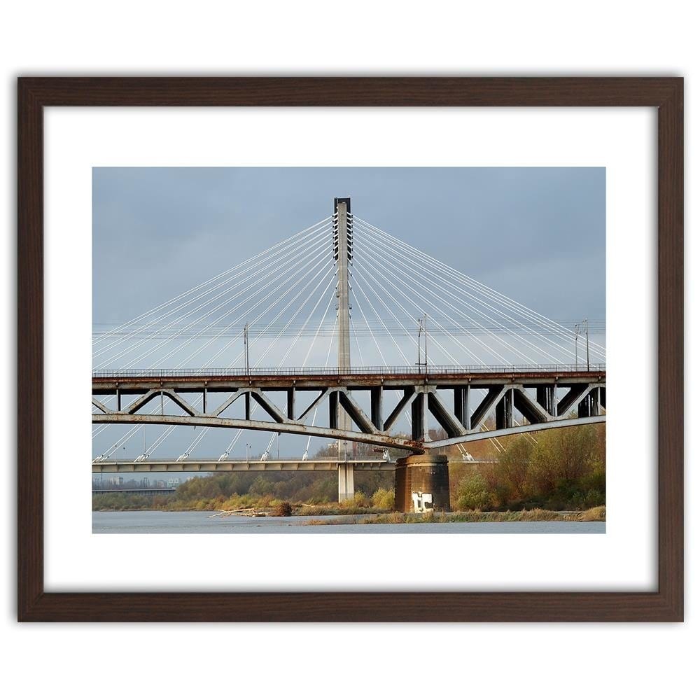 Glezna brūnā rāmī - Iron Bridge Home Trends DECO