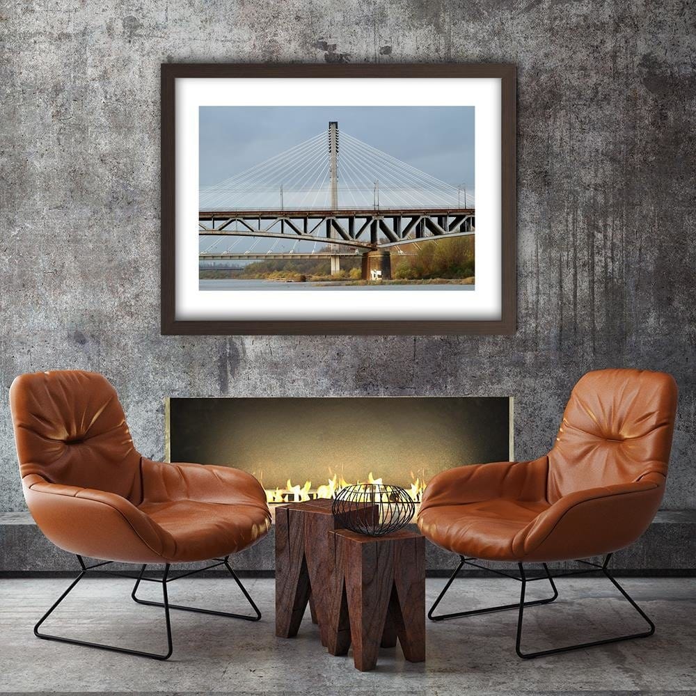 Glezna brūnā rāmī - Iron Bridge Home Trends DECO