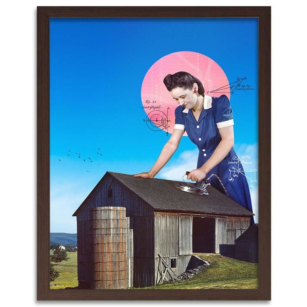 Glezna brūnā rāmī - Ironing Home Trends DECO