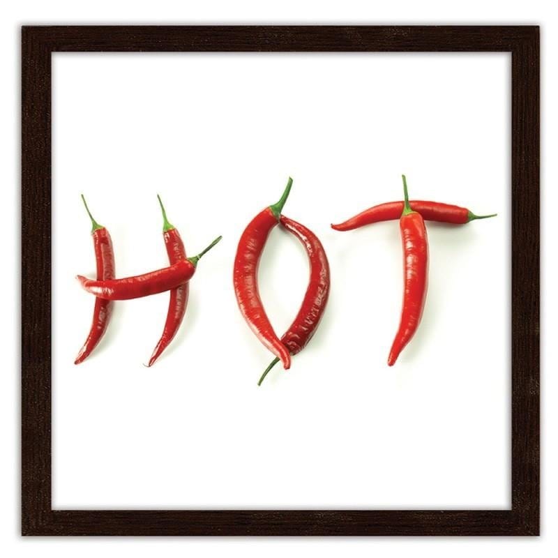 Glezna brūnā rāmī - It says hot with chili peppers. Home Trends DECO