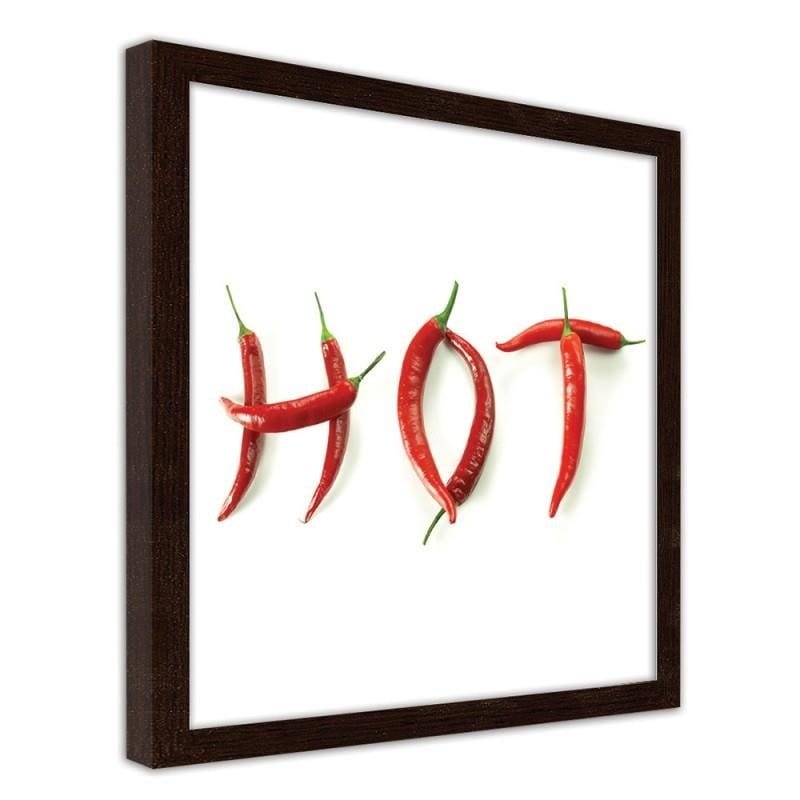 Glezna brūnā rāmī - It says hot with chili peppers. Home Trends DECO