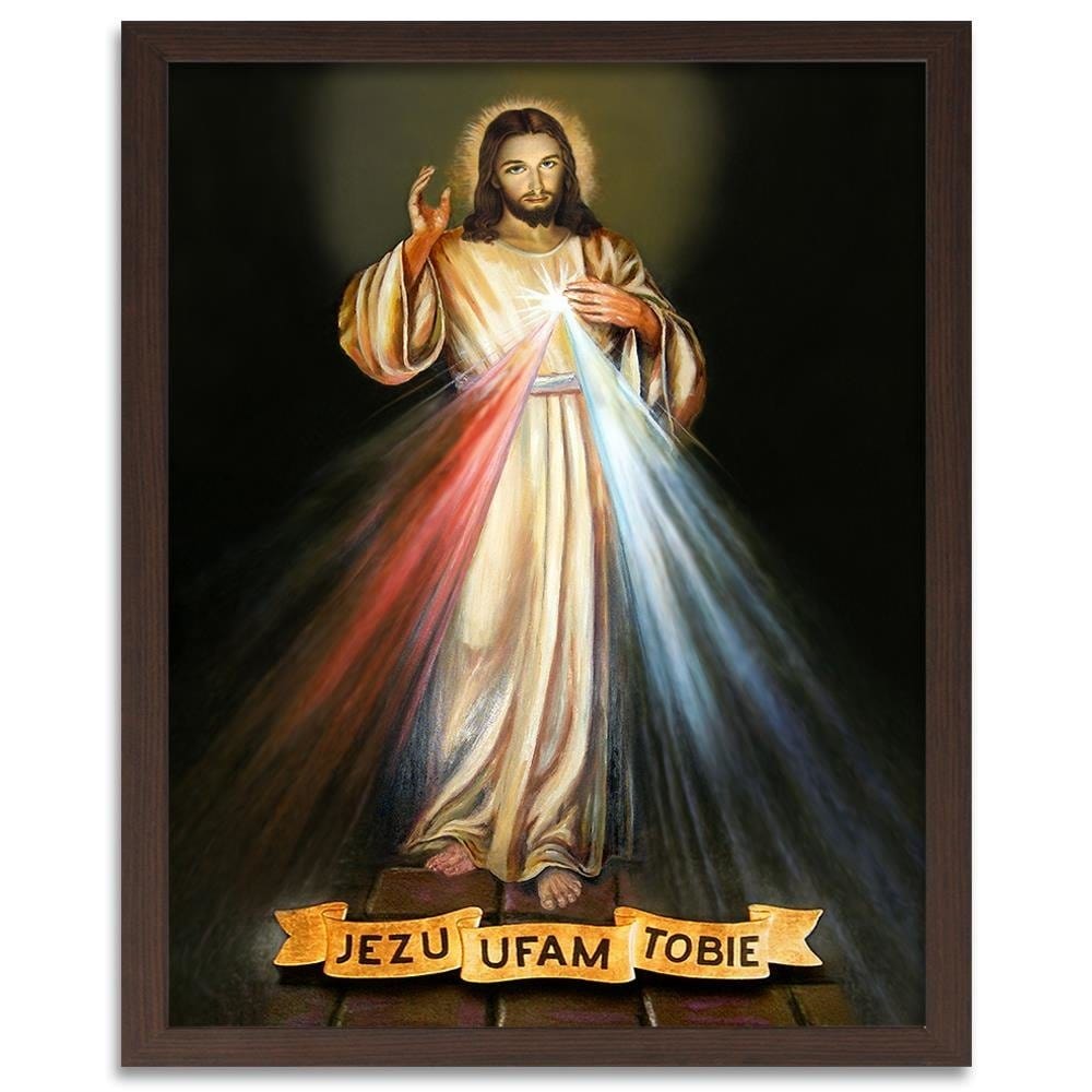 Glezna brūnā rāmī - Jesus, I trust you. Home Trends DECO