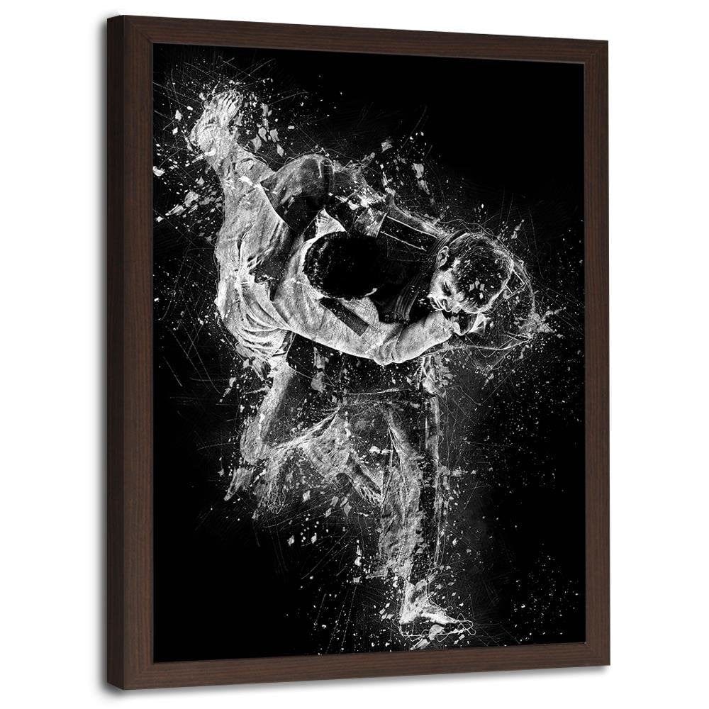 Glezna brūnā rāmī - Judo Fight 2 Home Trends DECO