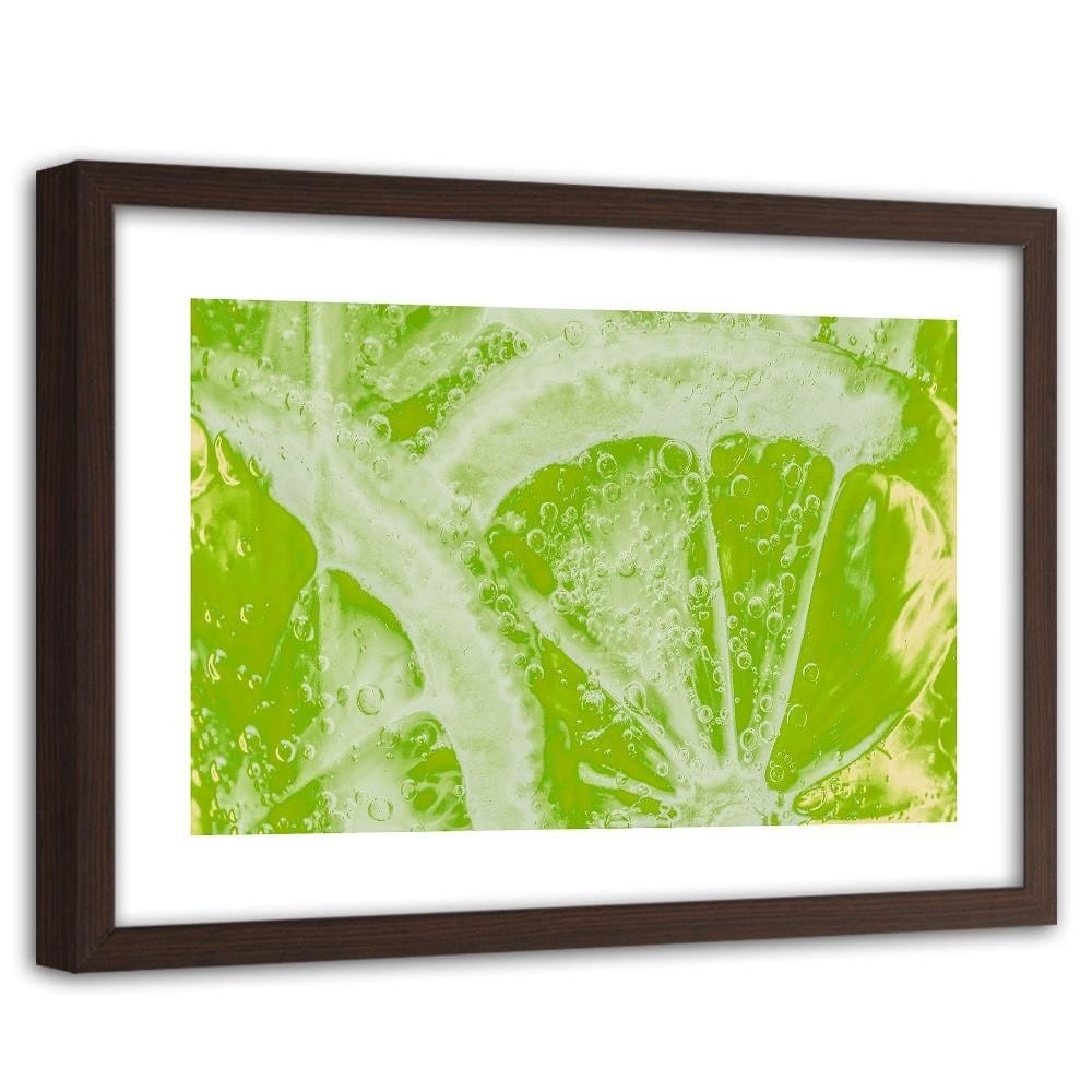 Glezna brūnā rāmī - Juicy Lime Home Trends DECO
