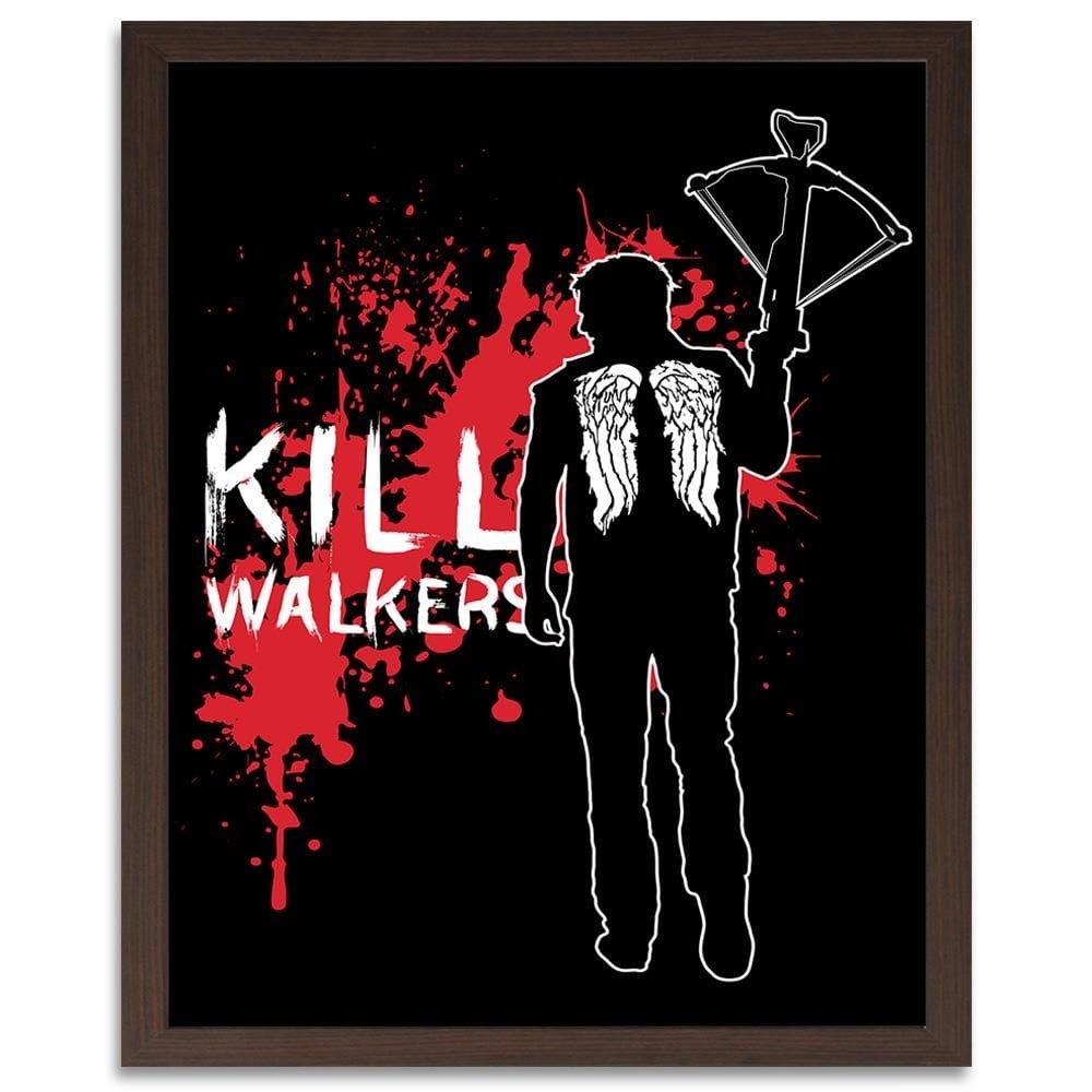 Glezna brūnā rāmī - Kill Walkers Image Black And White Home Trends DECO