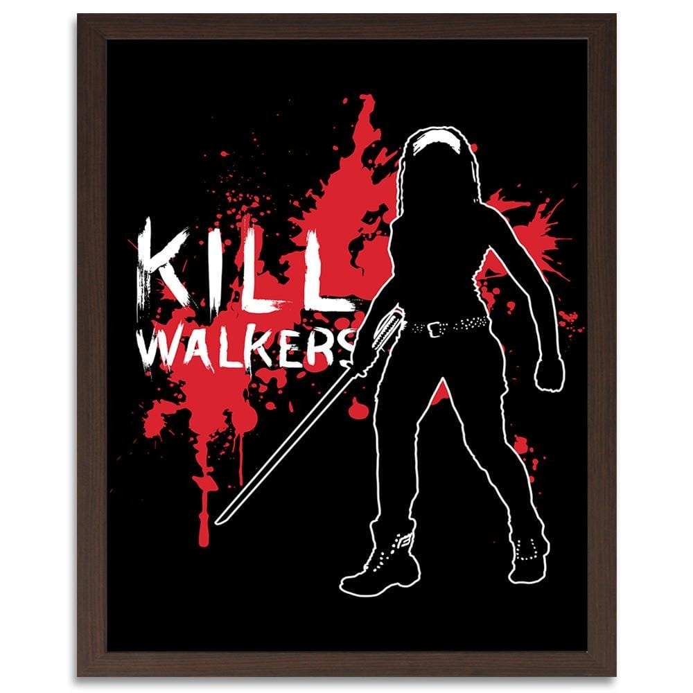 Glezna brūnā rāmī - Kill Walkers Image Black And White Home Trends DECO